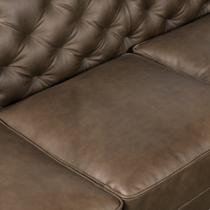 Divano Poly &amp; Bark Essex 89 - Vera pelle italiana pieno fiore