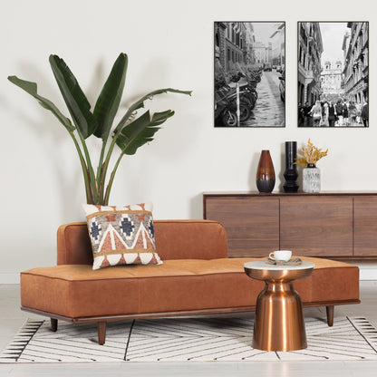 Divano letto Jasper in Poly &amp; Bark - Vera pelle italiana pieno fiore