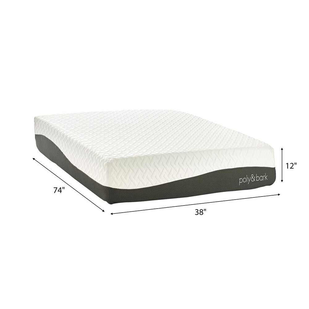 Materasso in memory foam Jacquard EdgeMod Java da 12 pollici