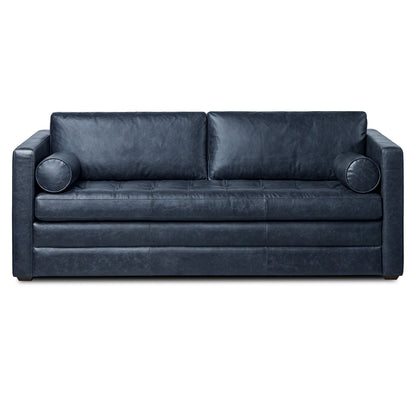 Divano letto trasformabile estraibile in pelle Poly &amp; Bark Napa 82 - Vera pelle italiana pieno fiore