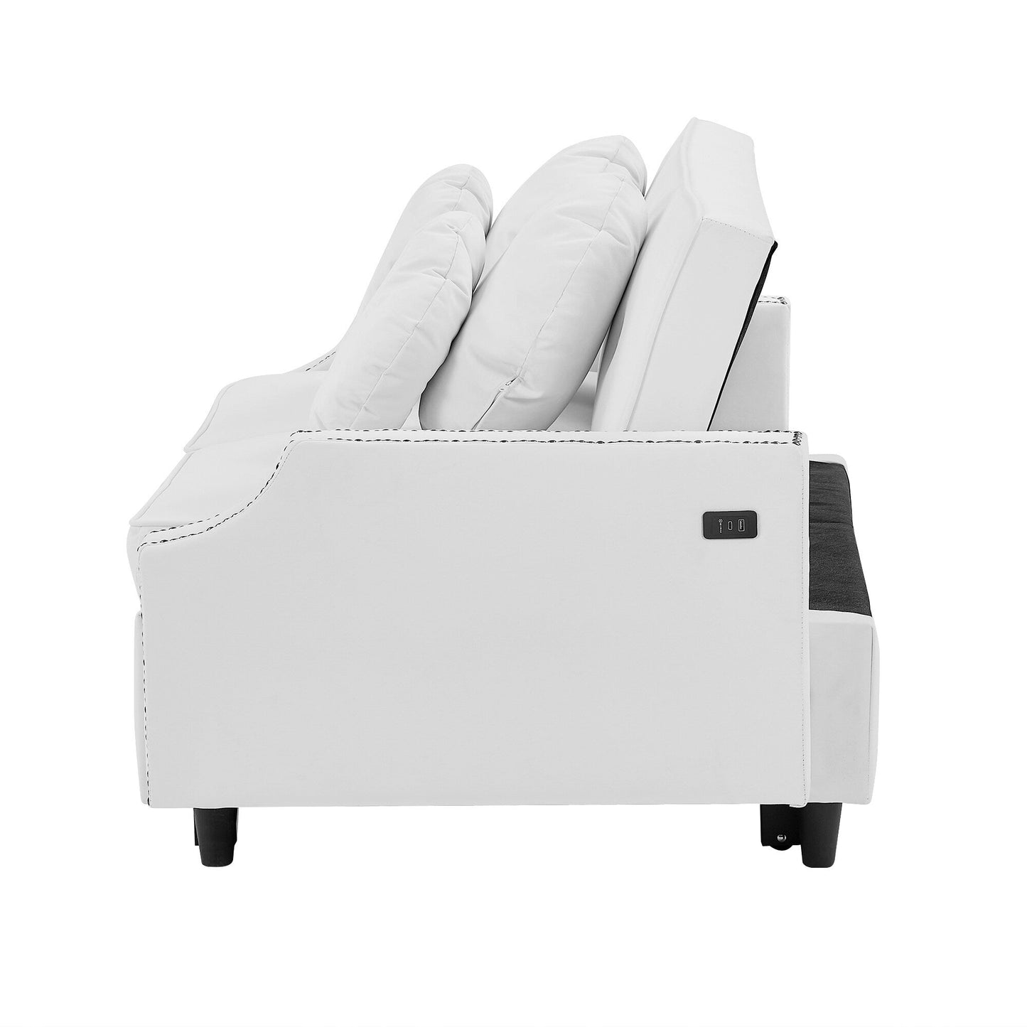 Divano letto regolabile in poliestere con porte USB