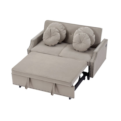 Divano letto regolabile in poliestere con porte USB