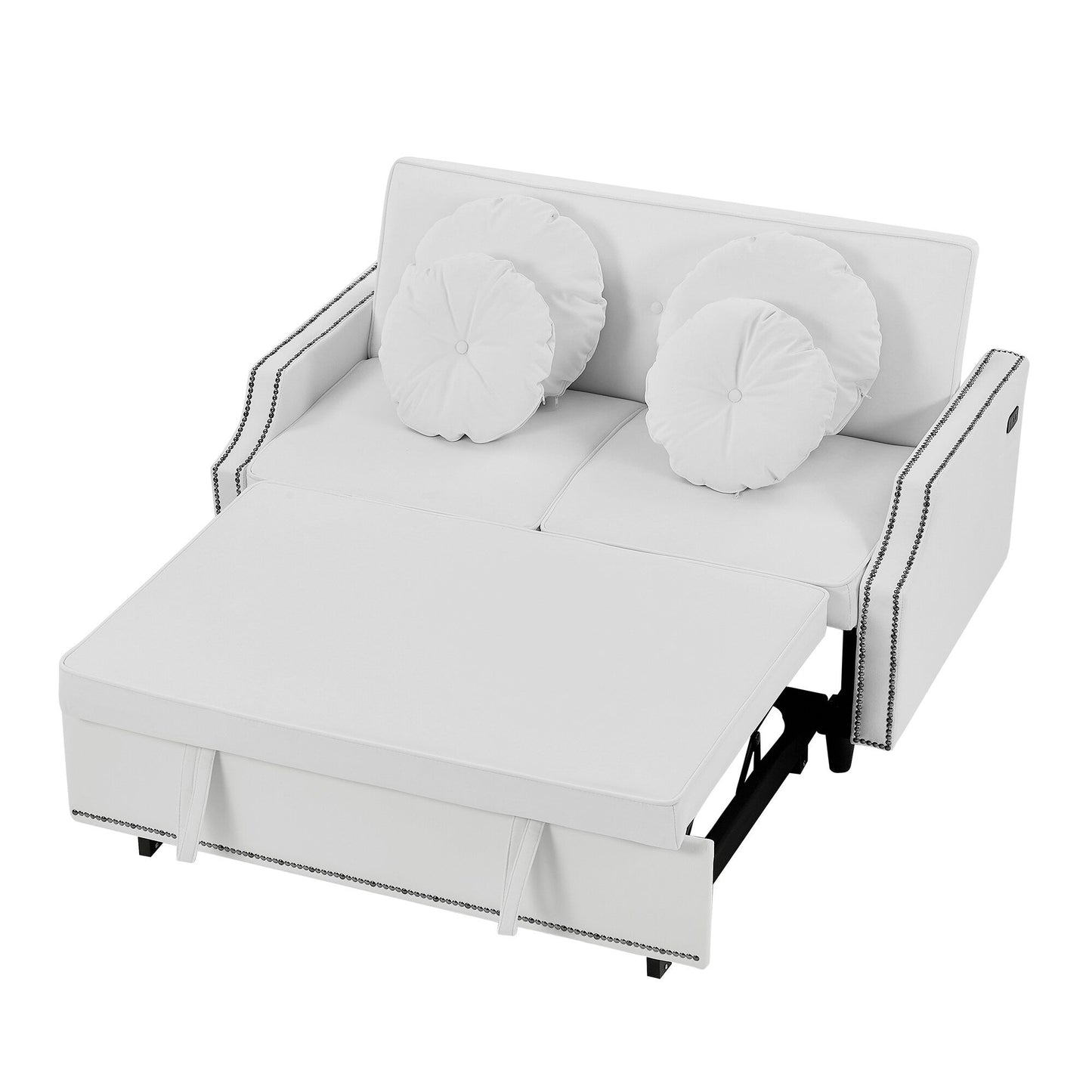 Divano letto regolabile in poliestere con porte USB