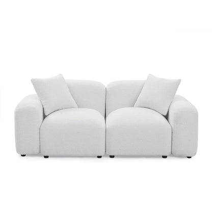 Divano componibile in poliestere con struttura in legno