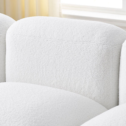 Divano componibile in poliestere con struttura in legno