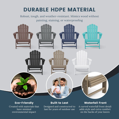 Set di 4 sedie Adirondack da esterno Polytrends Aderson con pouf