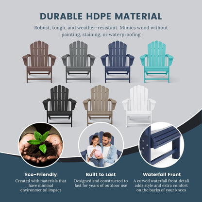 Set di 4 sedie Adirondack da esterno Polytrends Aderson con pouf