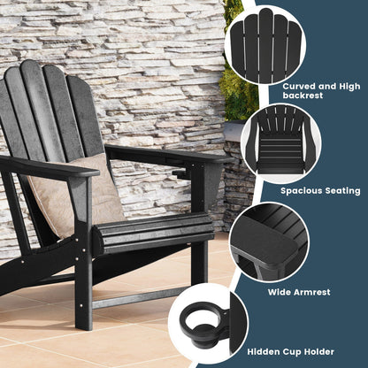 Set di 4 sedie Adirondack da esterno Polytrends Aderson con pouf