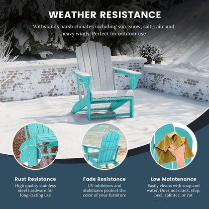 Set di 4 sedie Adirondack da esterno Polytrends Aderson con pouf