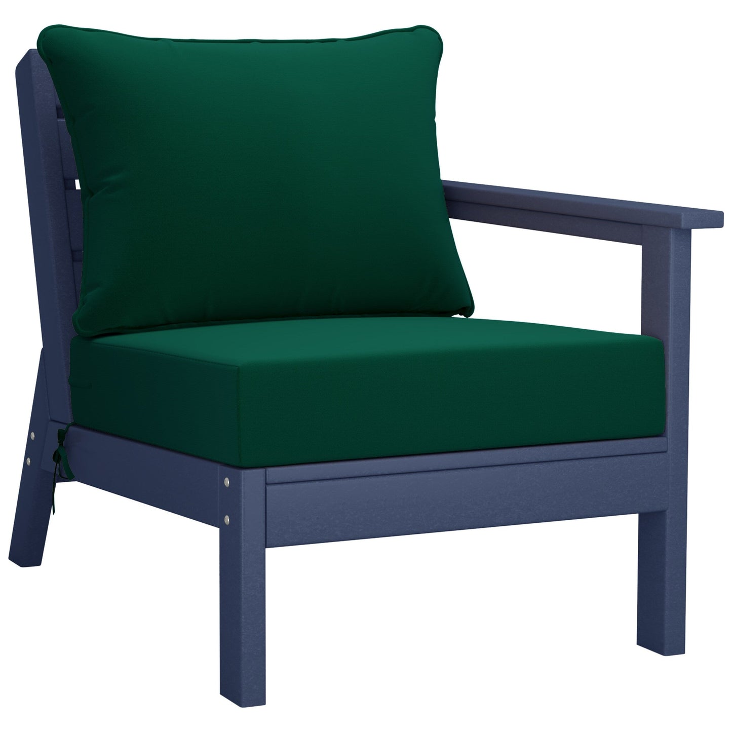 Polytrends Birchwood All Weather HDPE Set da conversazione per esterni da patio blu navy con posti a sedere profondi (set da 5 pezzi)