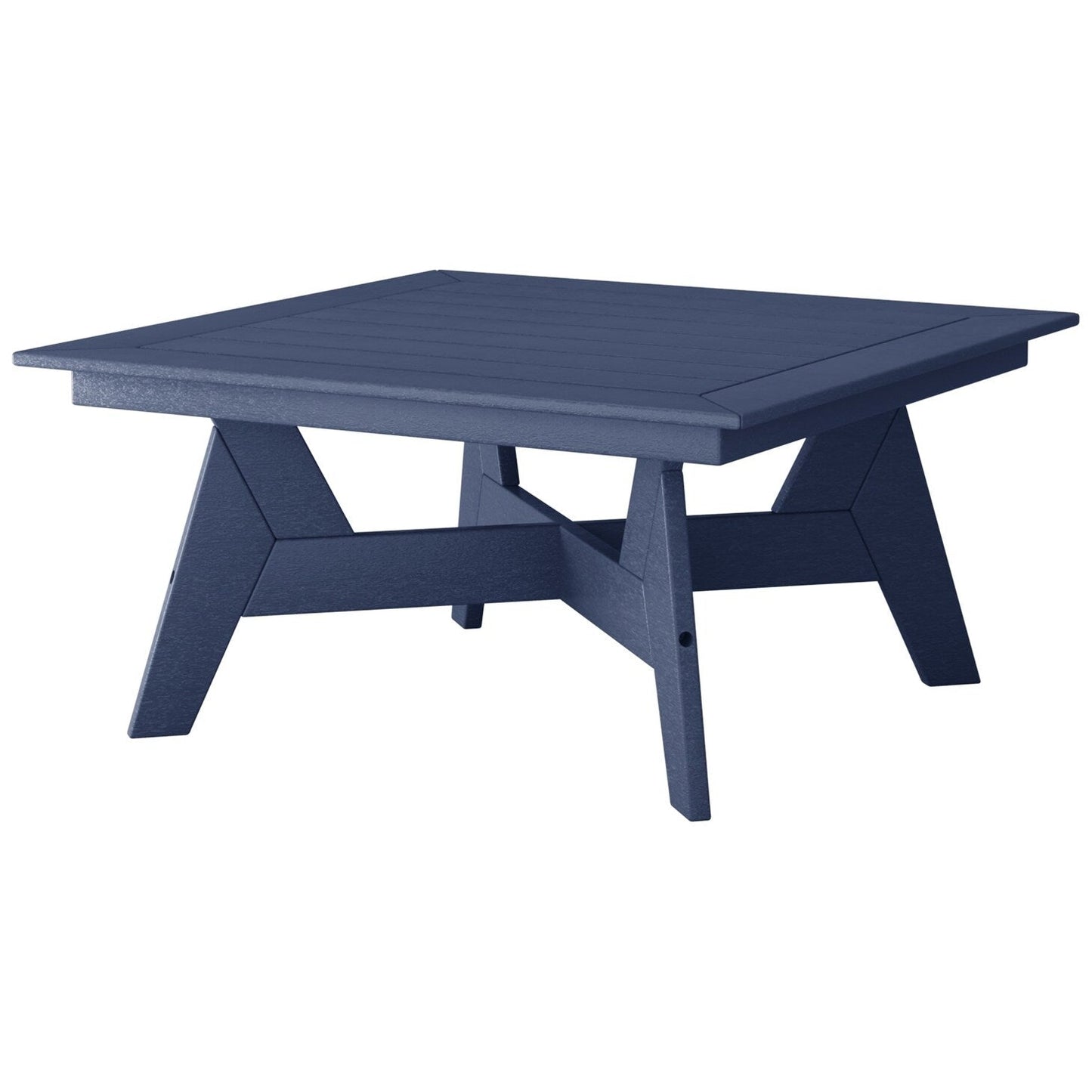 Polytrends Birchwood All Weather HDPE Set da conversazione per esterni da patio blu navy con posti a sedere profondi (set da 5 pezzi)