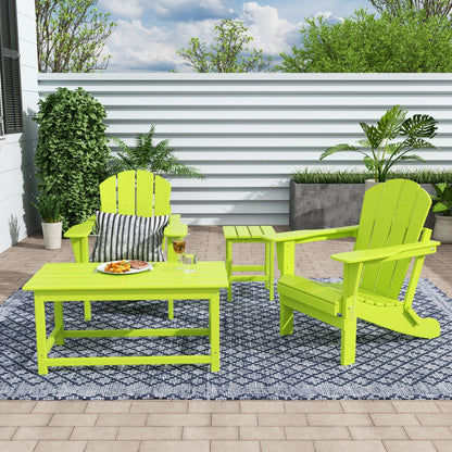 Polytrends Laguna HDPE, set da conversazione per esterni, sedie pieghevoli Adirondack adatte a tutte le stagioni e adatte a tutti i tipi di patio (set da 4 pezzi)