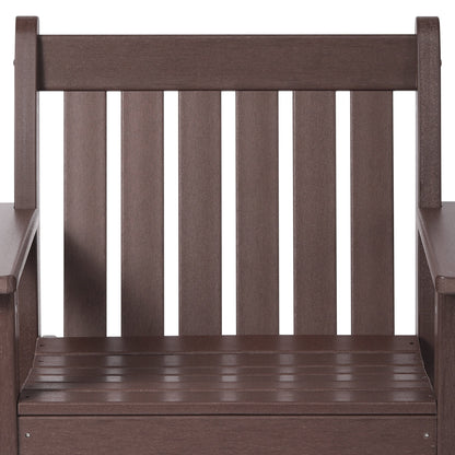 Polytrends Laguna, set da pranzo da giardino con tavolo rettangolare da 6 pezzi per patio e panca