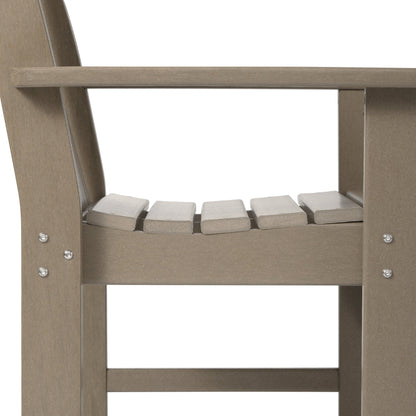 Polytrends Laguna, set da pranzo da giardino con tavolo rettangolare da 6 pezzi per patio e panca