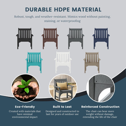 Polytrends Laguna, set da pranzo da giardino con tavolo rettangolare da 6 pezzi per patio e panca