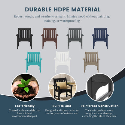 Polytrends Laguna, set da pranzo da giardino con tavolo rettangolare da 6 pezzi per patio e panca