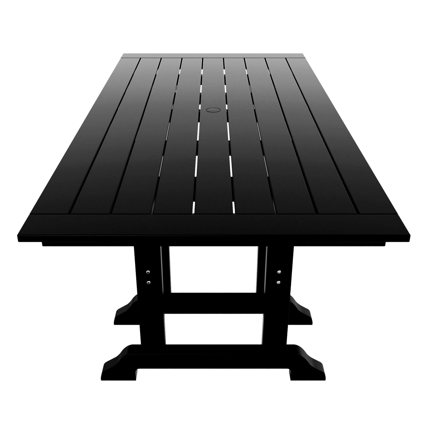 Polytrends Laguna, set da pranzo da giardino con tavolo rettangolare da 6 pezzi per patio e panca