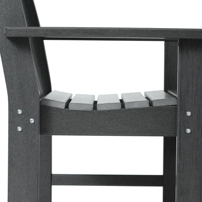 Polytrends Laguna, set da pranzo da giardino con tavolo rettangolare da 6 pezzi per patio e panca