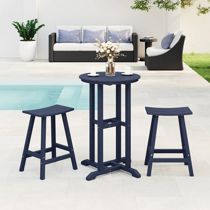 Set da bancone da bistrot per esterni in HDPE Polytrends Laguna All Weather (set da 3 pezzi)