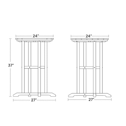 Set da bancone da bistrot per esterni Polytrends Laguna HDPE per tutte le stagioni (set da 4 pezzi)
