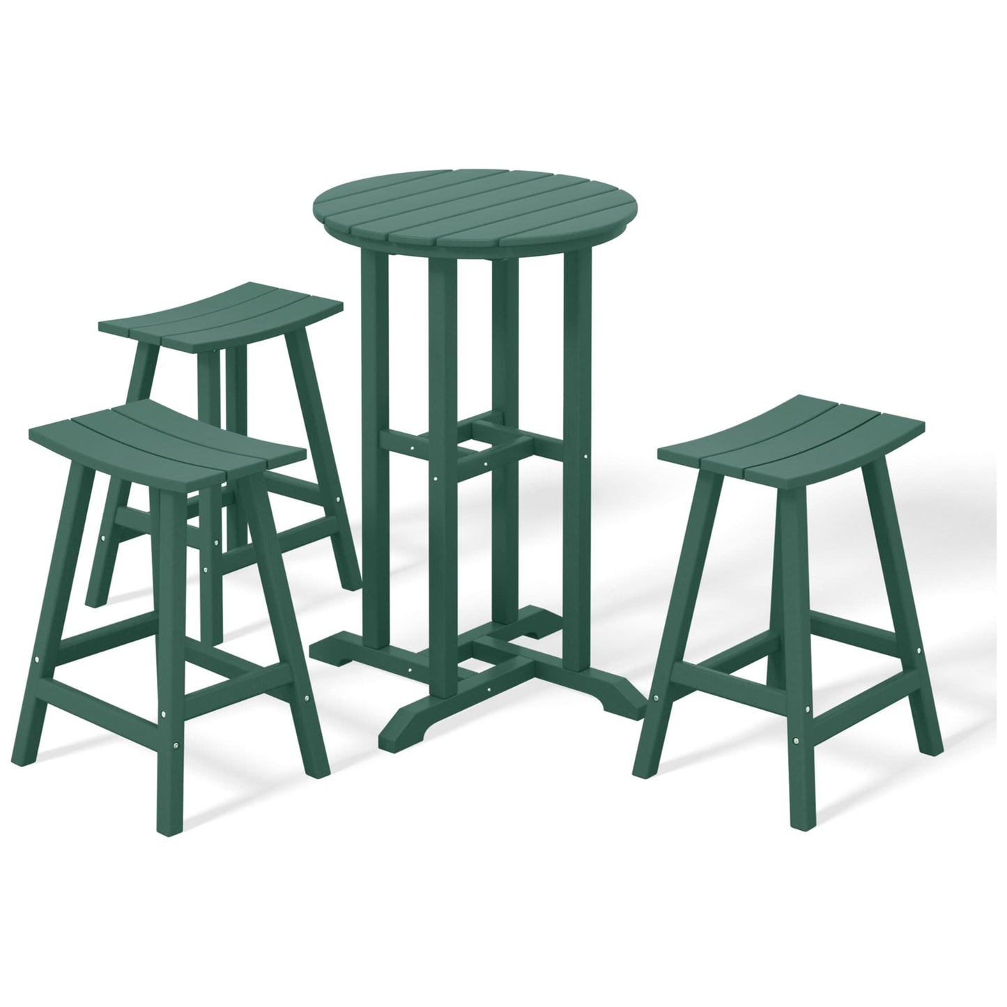 Set da bancone da bistrot per esterni Polytrends Laguna HDPE per tutte le stagioni (set da 4 pezzi)