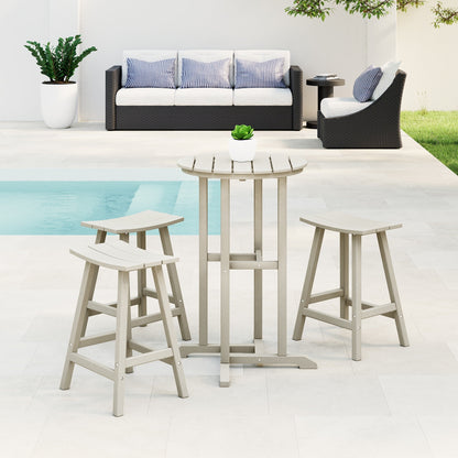 Set da bancone da bistrot per esterni Polytrends Laguna HDPE per tutte le stagioni (set da 4 pezzi)