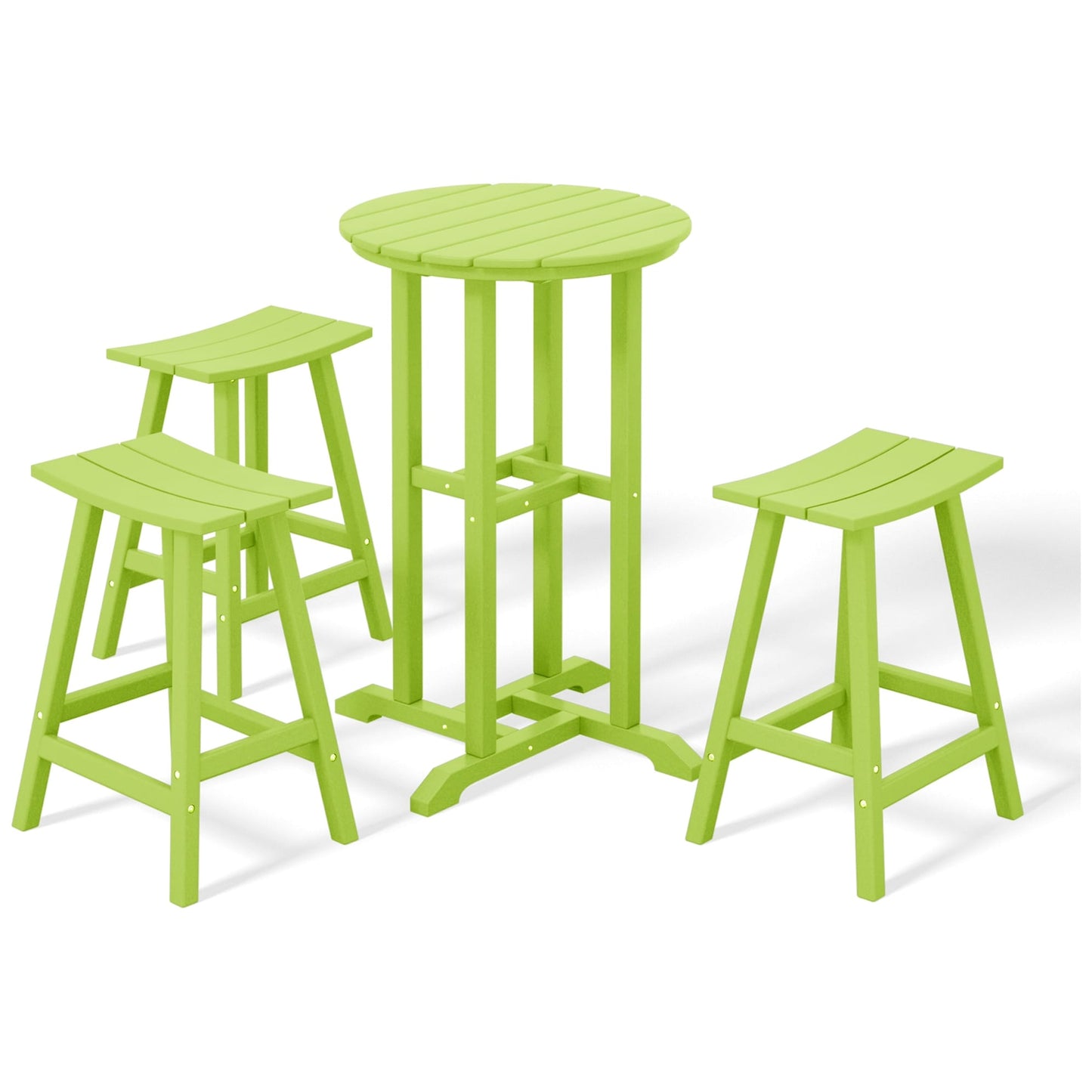 Set da bancone da bistrot per esterni Polytrends Laguna HDPE per tutte le stagioni (set da 4 pezzi)