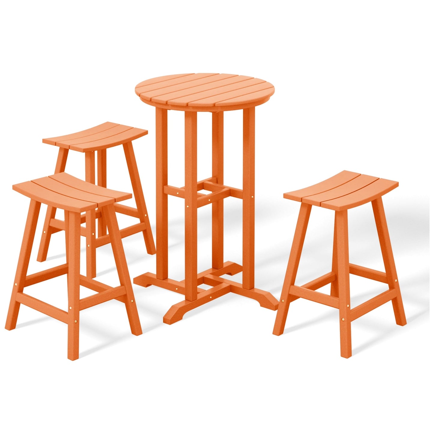 Set da bancone da bistrot per esterni Polytrends Laguna HDPE per tutte le stagioni (set da 4 pezzi)