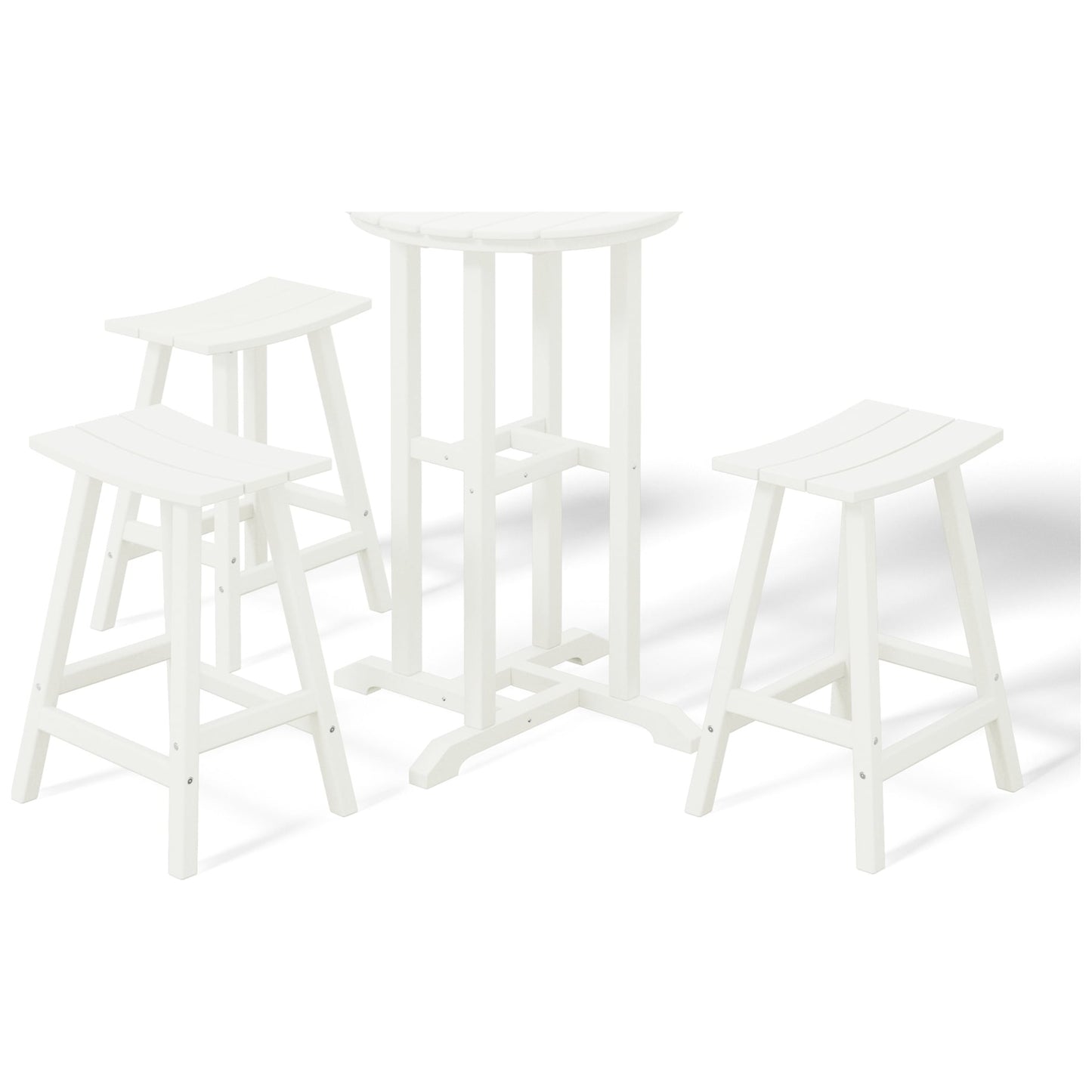 Set da bancone da bistrot per esterni Polytrends Laguna HDPE per tutte le stagioni (set da 4 pezzi)