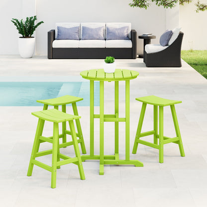 Set da bancone da bistrot per esterni Polytrends Laguna HDPE per tutte le stagioni (set da 4 pezzi)