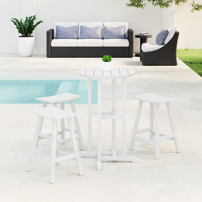 Set da bancone da bistrot per esterni Polytrends Laguna HDPE per tutte le stagioni (set da 4 pezzi)