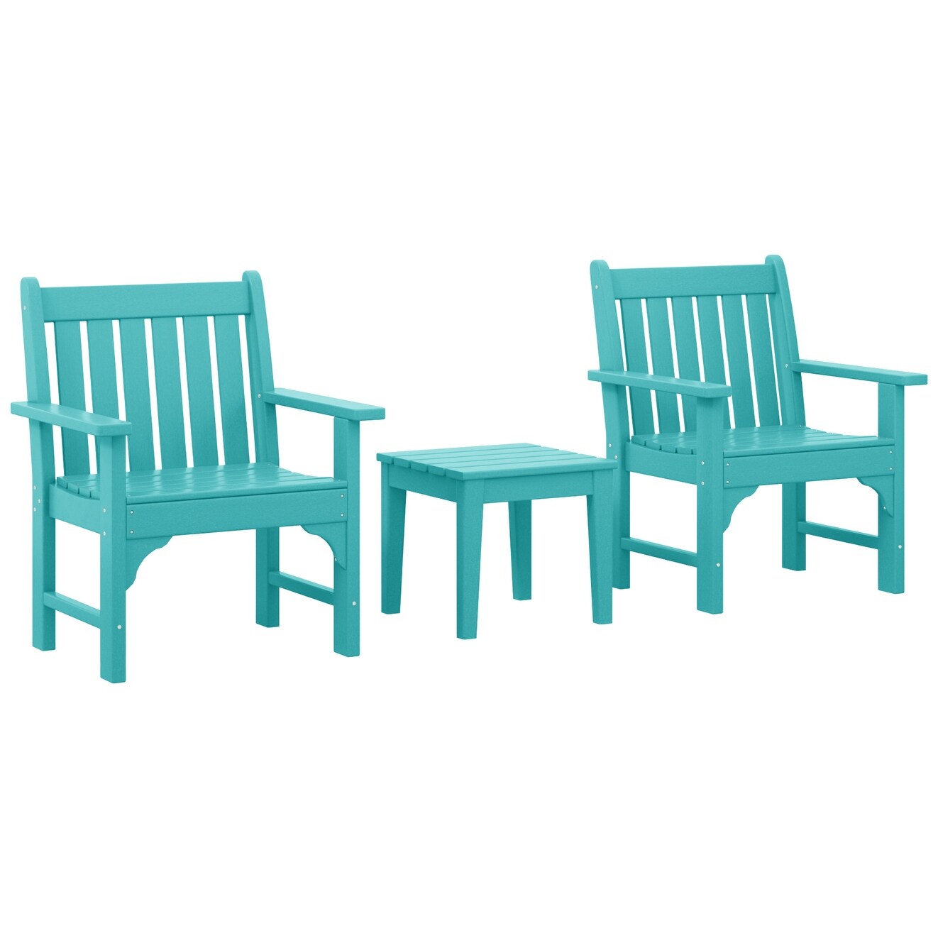 Set di 3 poltrone da giardino con tavolino laterale Polytrends Laguna Outdoor Patio