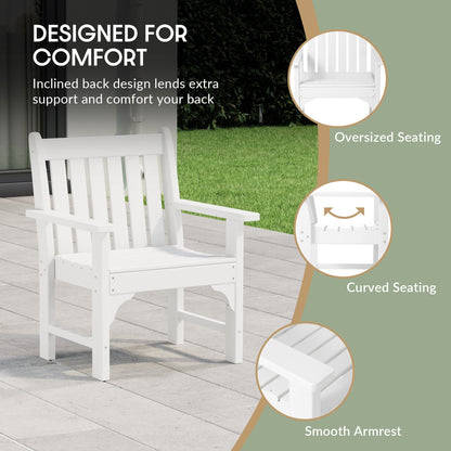 Set di 3 poltrone da giardino con tavolino laterale Polytrends Laguna Outdoor Patio