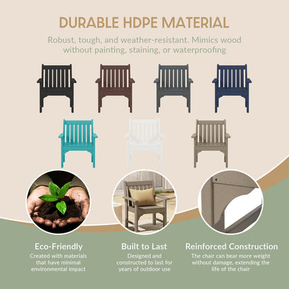 Set di 3 poltrone da giardino con tavolino laterale Polytrends Laguna Outdoor Patio