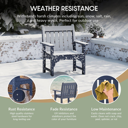 Set di 3 poltrone da giardino con tavolino laterale Polytrends Laguna Outdoor Patio