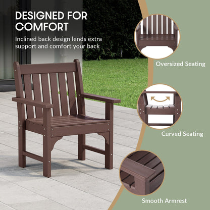 Set di 3 poltrone da giardino con tavolino laterale Polytrends Laguna Outdoor Patio