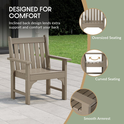 Set di 3 poltrone da giardino con tavolino laterale Polytrends Laguna Outdoor Patio