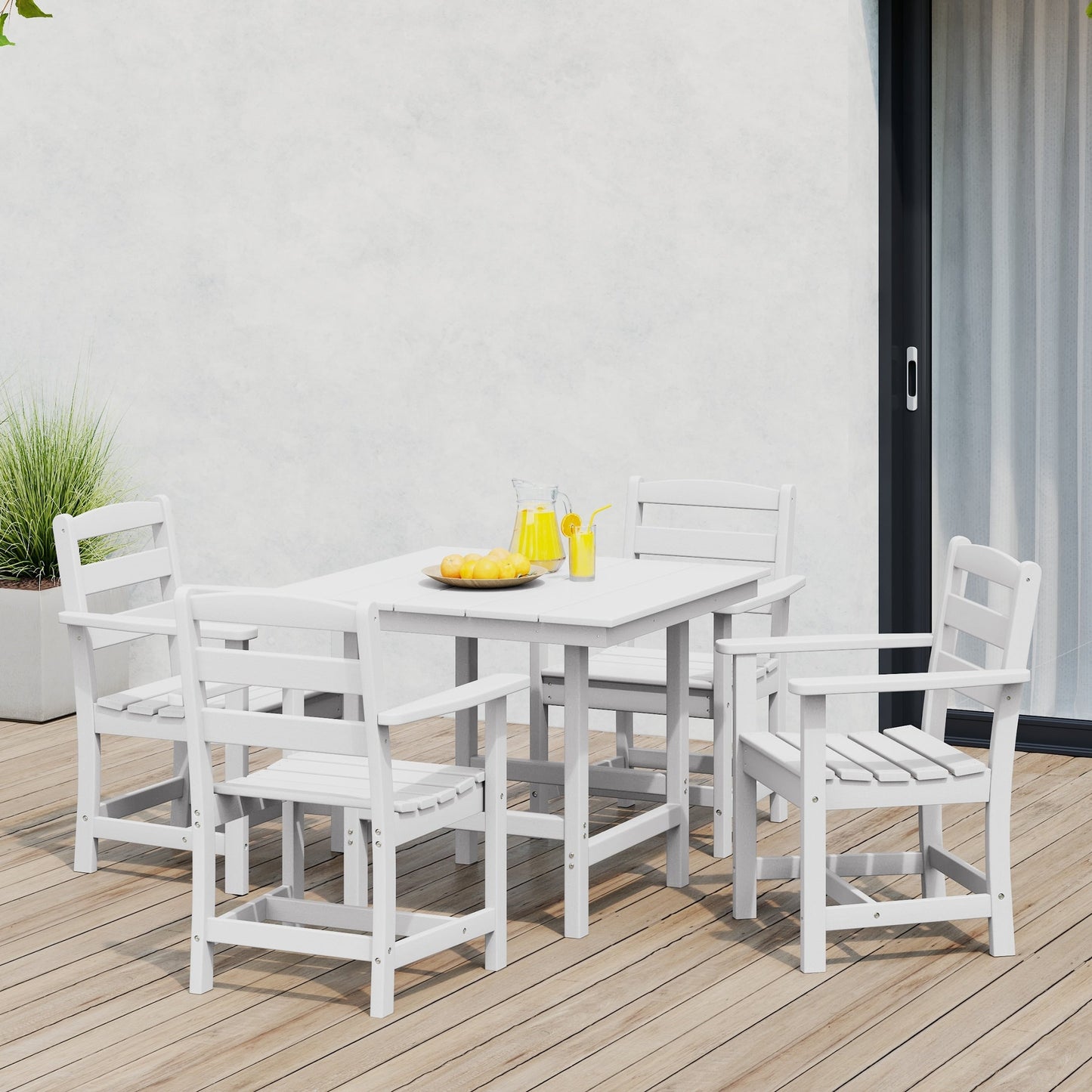 Set da pranzo con poltrona Polytrends Shoreside da 5 pezzi