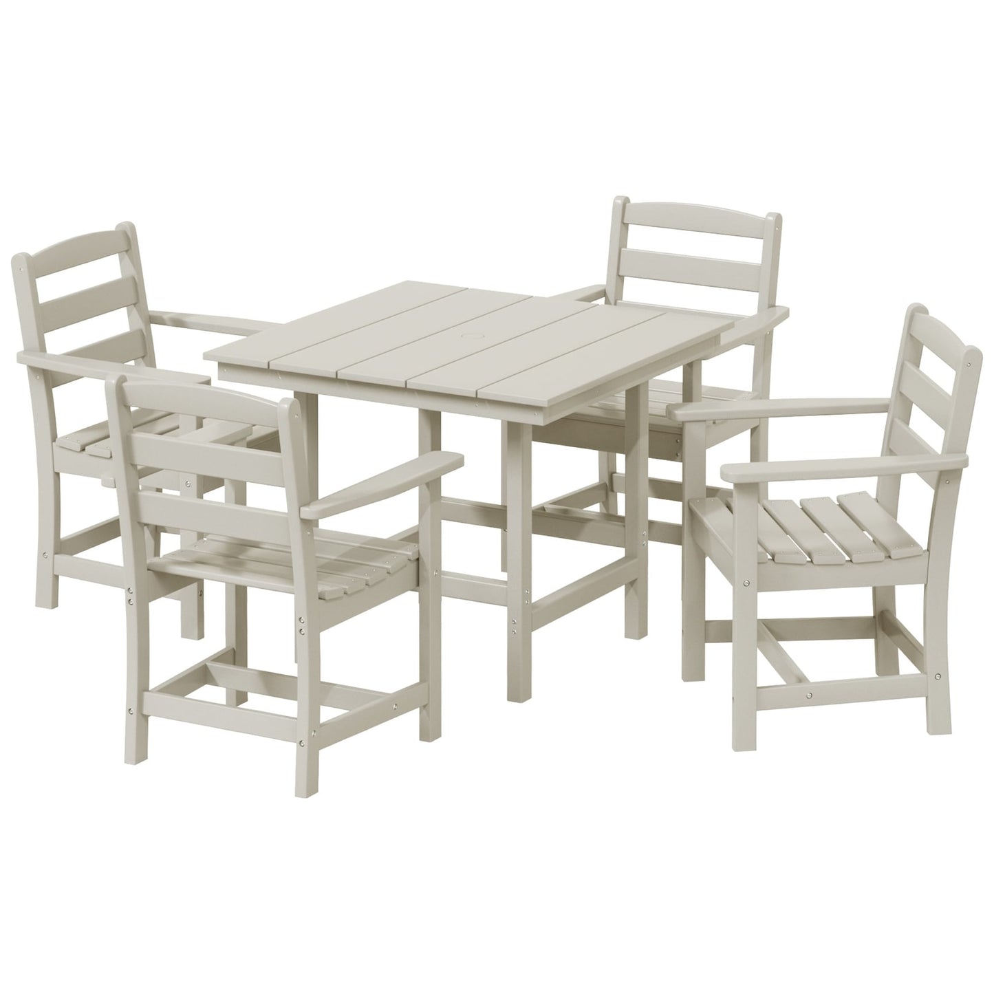 Set da pranzo con poltrona Polytrends Shoreside da 5 pezzi