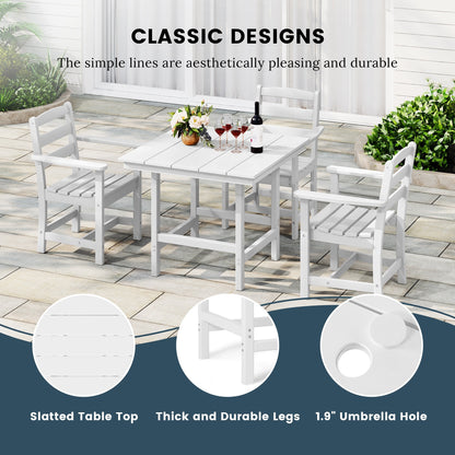 Set da pranzo con poltrona Polytrends Shoreside da 5 pezzi