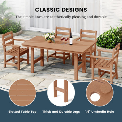 Set da pranzo con 6 sedie laterali Polytrends Shoreside e panca