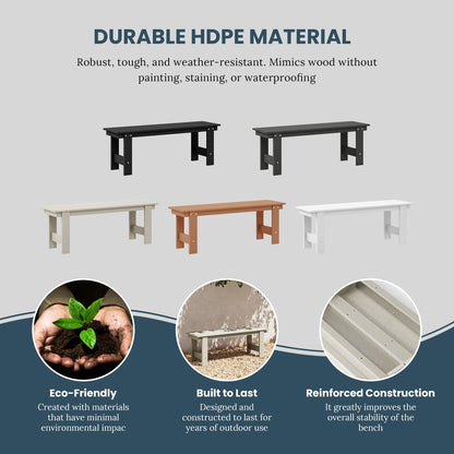 Set da pranzo con 6 sedie laterali Polytrends Shoreside e panca