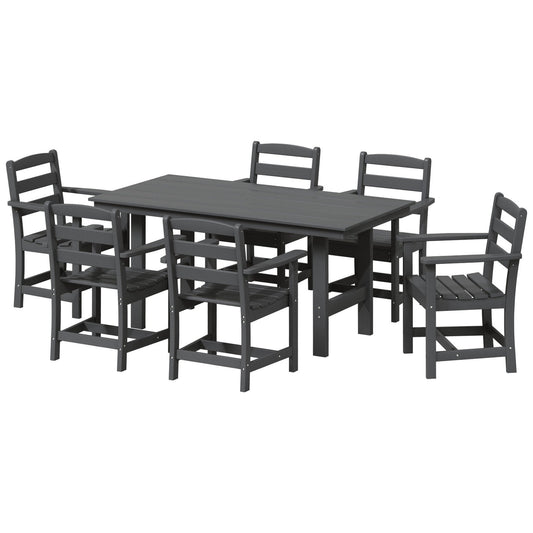 Set da pranzo con poltrona Polytrends Shoreside da 7 pezzi