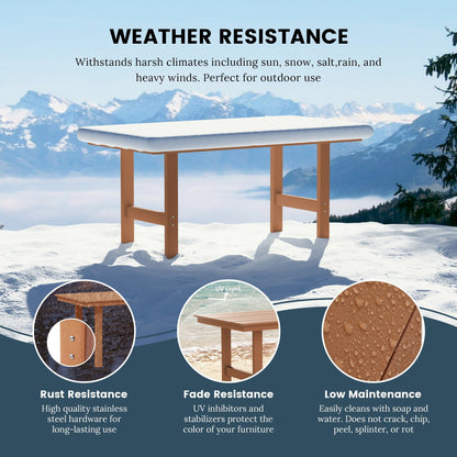 Set da pranzo con poltrona Polytrends Shoreside da 7 pezzi