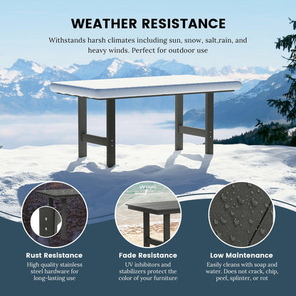 Set da pranzo con poltrona Polytrends Shoreside da 7 pezzi