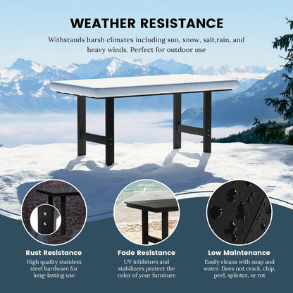 Set da pranzo con poltrona Polytrends Shoreside da 7 pezzi