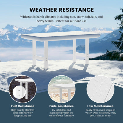 Set da pranzo con poltrona Polytrends Shoreside da 7 pezzi