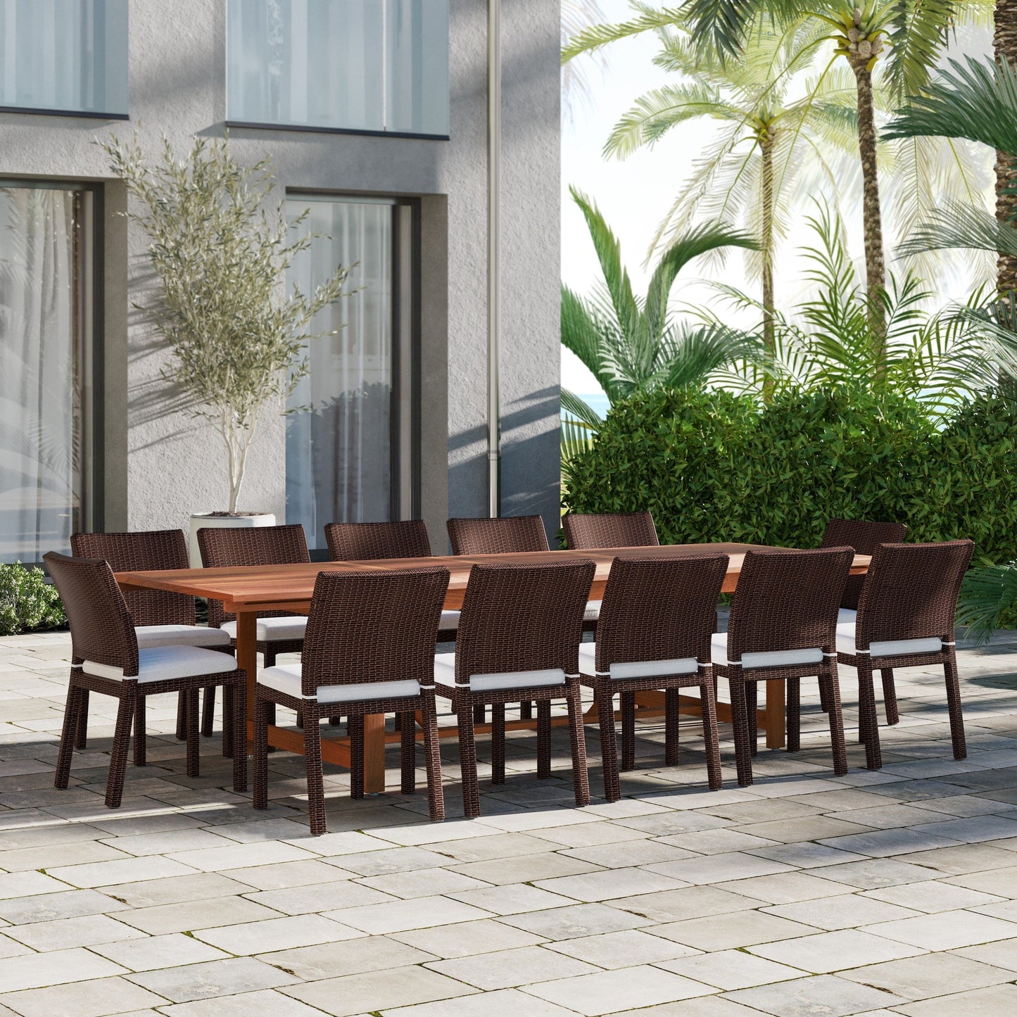 Set da pranzo per esterni in legno certificato FSC Amazonia Camille