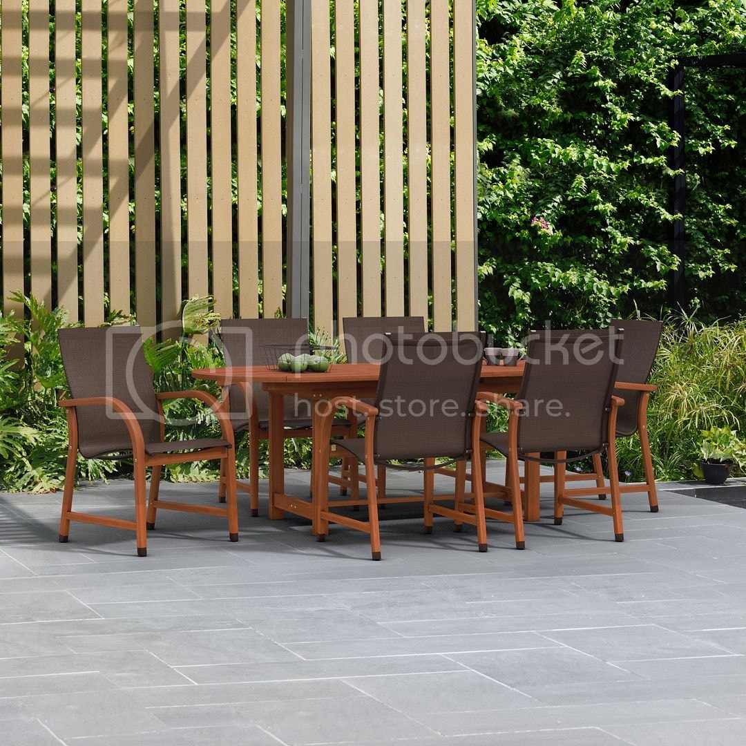 Amazonia Miller Set da pranzo per esterni in legno certificato FSC da 7 pezzi - 7 pezzi