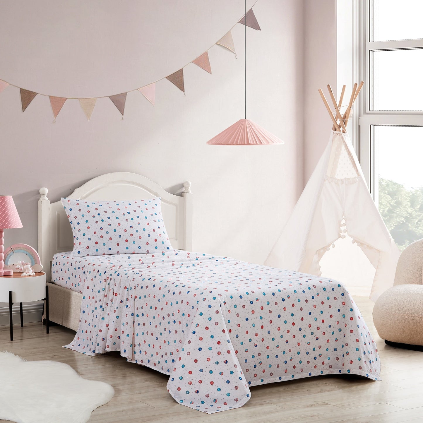 Set di lenzuola in percalle di cotone stampato Poppy &amp; Fritz Kids
